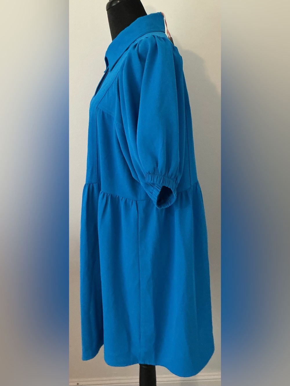 NWT Entro Button-Front Dress in Bright Blue size XL - Picture 4 of 14